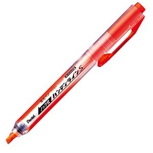 (まとめ) ぺんてる 蛍光ペン ノック式ハンディラインS オレンジ SXNS15-F 1本  【×100セット】