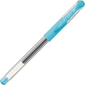 (まとめ) 三菱鉛筆 ゲルインクボールペン ユニボール シグノ 極細 0.38mm スカイブルー UM151.48 1本  【×100セット】