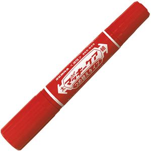 (まとめ) ゼブラ 油性マーカー ハイマッキーケア つめ替えタイプ 太字+細字 赤 YYT5-R 1本  【×100セット】