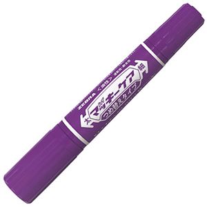 (まとめ) ゼブラ 油性マーカー ハイマッキーケア つめ替えタイプ 太字+細字 紫 YYT5-PU 1本  【×100セット】