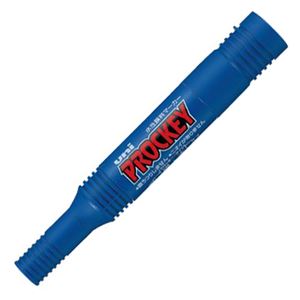 (まとめ) 三菱鉛筆 水性マーカー プロッキー 詰め替えタイプ 太字角芯+細字丸芯 青 PM150TR.33 1本  【×100セット】