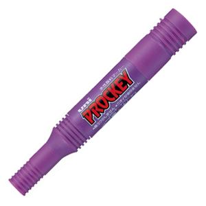 (まとめ) 三菱鉛筆 水性マーカー プロッキー 詰め替えタイプ 太字角芯+細字丸芯 紫 PM150TR.12 1本  【×100セット】
