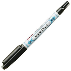 (まとめ) ゼブラ 油性マーカー おなまえマッキー 両用(細字+極細) 黒 YYTS7-BK 1本  【×100セット】