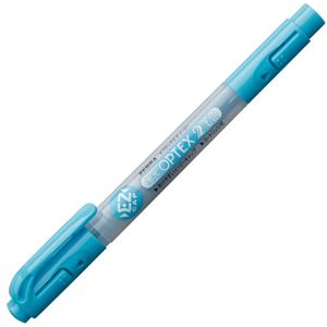 (まとめ) ゼブラ 蛍光オプテックス2 EZ 青 WKT11-BL 1本  【×100セット】