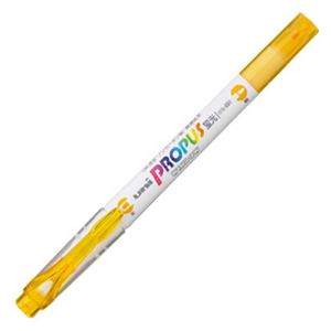 (まとめ) 三菱鉛筆 蛍光ペン プロパス・ウインドウ ソフトカラー ヤマブキ PUS102T.3 1本  【×100セット】