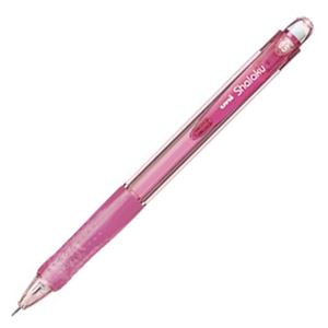 (まとめ) 三菱鉛筆 シャープ SHARPペンシル VERYシャ楽 0.5mm (軸色 透明ピンク) M5100T.13 1本  【×100セット】