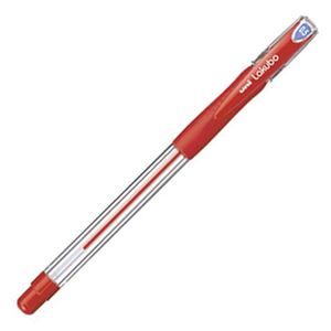(まとめ) 三菱鉛筆 油性ボールペン VERY楽ボ 極細 0.5mm 赤 SG10005.15 1本  【×100セット】