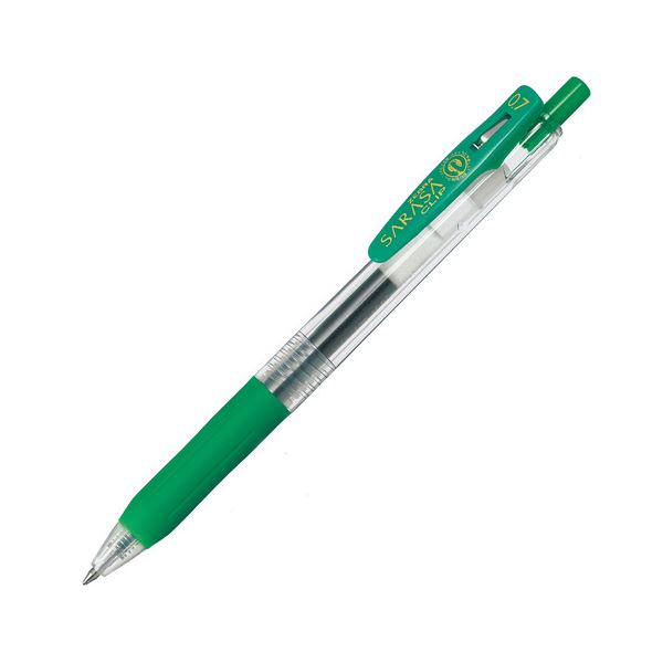 (まとめ) ゼブラ ゲルインクボールペン サラサクリップ 0.7mm 緑 JJB15-G 1本  【×100セット】