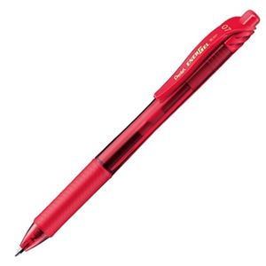 (まとめ) ぺんてる ゲルインクボールペン エナージェル・エックス 0.7mm 赤 BL107-B 1本  【×100セット】
