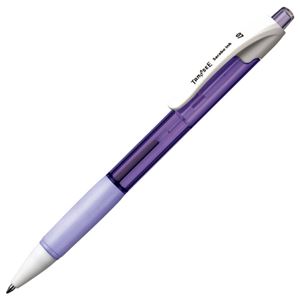(まとめ) TANOSEE ノック式油性ボールペン（なめらかインク） 0.7mm 黒 （軸色 ラベンダー） 1本  【×100セット】