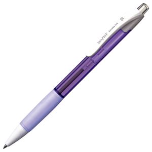 (まとめ) TANOSEE ノック式油性ボールペン（なめらかインク） 0.5mm 黒 （軸色 ラベンダー） 1本  【×100セット】