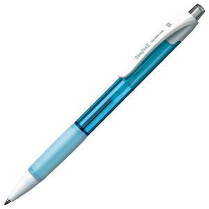 (まとめ) TANOSEE ノック式油性ボールペン（なめらかインク） 0.5mm 黒 （軸色 アクアブルー） 1本  【×100セット】