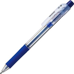 (まとめ) TANOSEE ノック式油性ボールペン ロング芯タイプ 1.0mm 青 1本  【×100セット】