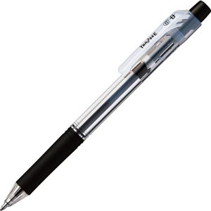 (まとめ) TANOSEE ノック式油性ボールペン ロング芯タイプ 1.0mm 黒 1本  【×100セット】