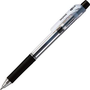 (まとめ) TANOSEE ノック式油性ボールペン ロング芯タイプ 0.5mm 黒 1本  【×100セット】