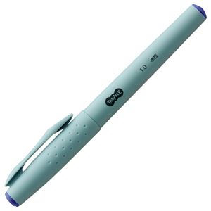 (まとめ) TANOSEE 水性サインペン 1.0 青 1本  【×100セット】