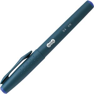 (まとめ) TANOSEE 水性サインペン 0.4 青 1本  【×100セット】