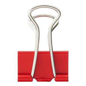 (まとめ) TANOSEE ダブルクリップ 小 口幅19mm レッド 1箱（10個）  【×100セット】