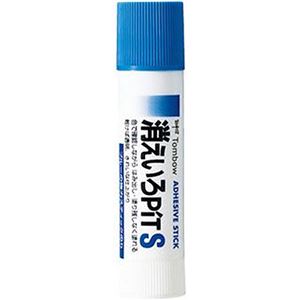 (まとめ) トンボ鉛筆 スティックのり 消えいろピット S 約10g PT-TC 1本  【×100セット】