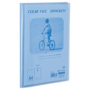 (まとめ) テージー マイホルダー A4タテ 20ポケット 背幅10mm ブルー M-202-02 1冊  【×100セット】