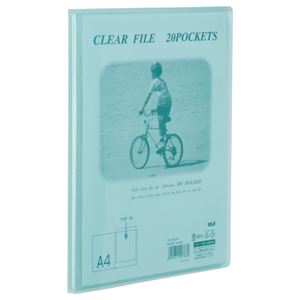 (まとめ) テージー マイホルダー A4タテ 20ポケット 背幅10mm グリーン M-202-03 1冊  【×100セット】