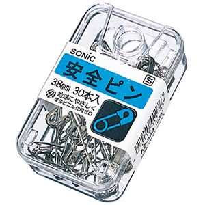 (まとめ) ソニック 安全ピン 38mm AZ-863 1パック（30本）  【×100セット】