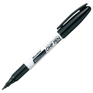 (まとめ) モナミ ACCU LINER OHP PEN X-FINE 黒 12901 1本  【×100セット】
