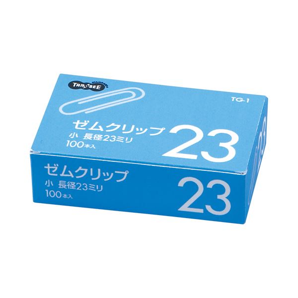 (まとめ) TANOSEE ゼムクリップ 小 23mm シルバー 1箱（100本）  【×300セット】