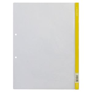 (まとめ) キングジム Lホルダー A4タテ 2穴 黄 見出し付 730 1枚  【×300セット】