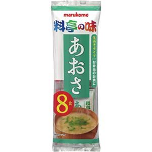 （まとめ）マルコメ 生みそ汁 料亭の味 あおさ 1パック（8食）【×100セット】 - 拡大画像