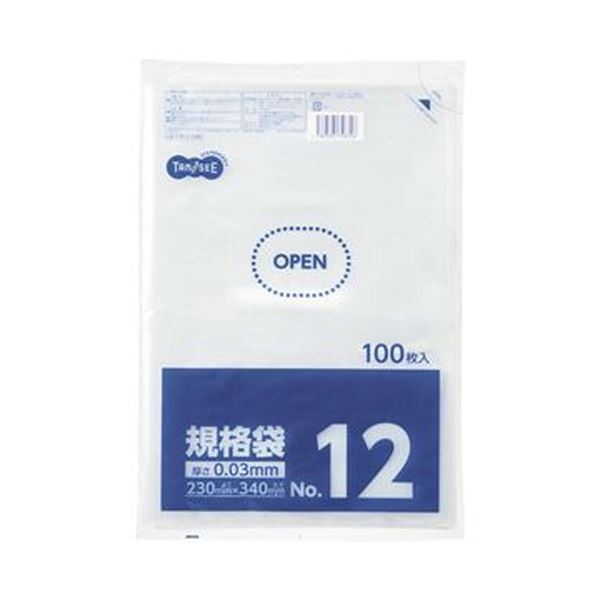 （まとめ）TANOSEE 規格袋 12号0.03×230×340mm 1パック（100枚）【×50セット】