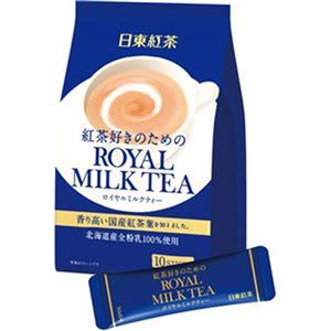 （まとめ）日東紅茶 ロイヤルミルクティースティック 14g 1パック（10本）【×50セット】 - 拡大画像