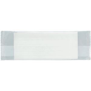 （まとめ）TANOSEE パルプ不織布おしぼり平型 1セット（100枚：50枚×2パック）【×50セット】 - 拡大画像