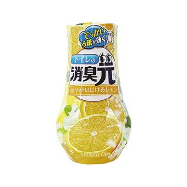 （まとめ）小林製薬 トイレの消臭元爽やかはじけるレモン 400ml 1個【×20セット】