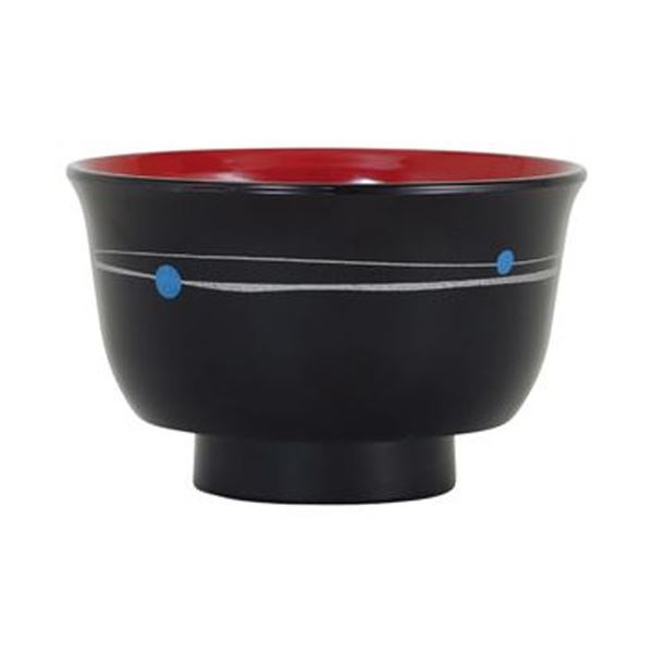 （まとめ）台和 汁椀 遊水玉 黒 1個【×20セット】