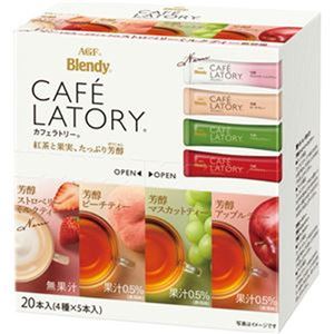 （まとめ）味の素AGF ブレンディ カフェラトリースティック フルーツティーアソート 4種アソート 7.5g 1箱（20本）【×20セット】 - 拡大画像