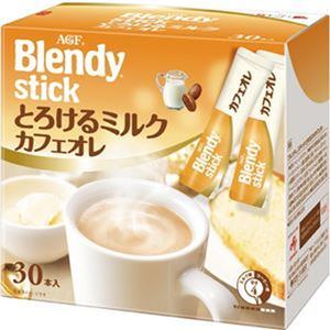 （まとめ）味の素AGF ブレンディ スティックとろけるミルクカフェオレ 10g 1箱（30本）【×20セット】 - 拡大画像