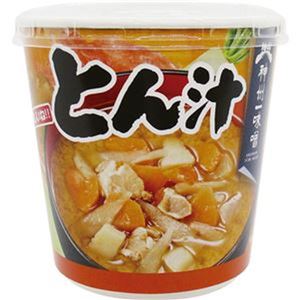 （まとめ）神州一味噌 おいしいね！！とん汁カップ 59g 1ケース（6食）【×20セット】 - 拡大画像