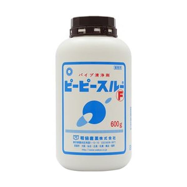 （まとめ）和協産業 業務用パイプ洗浄剤ピーピースルーF 600g 1個【×10セット】