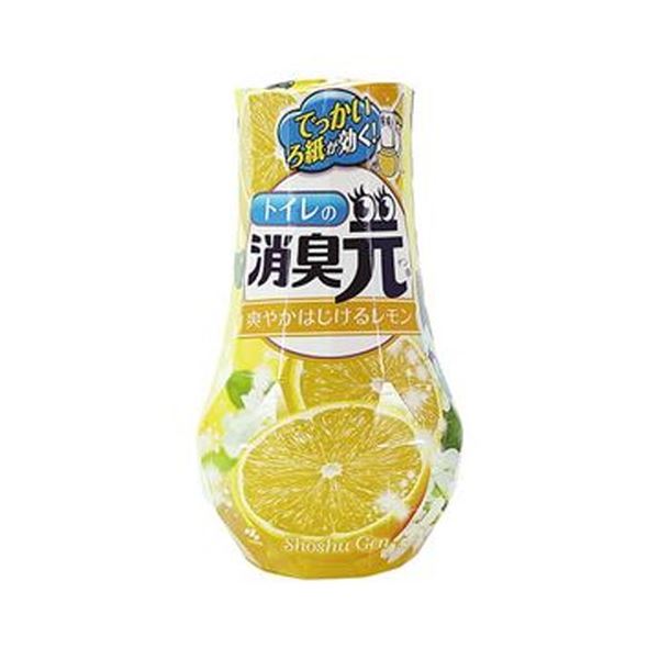 （まとめ）小林製薬 トイレの消臭元爽やかはじけるレモン 400ml 1セット（5個）【×10セット】