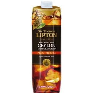 （まとめ）リプトン サー・トーマス・リプトンアイスティー 甘さひかえめ 1L テトラプリズマ 1ケース（6本）【×10セット】 - 拡大画像