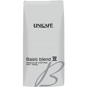 （まとめ）ユニカフェ ホールビーンズベーシックブレンド 500g（豆）1袋【×10セット】 - 拡大画像