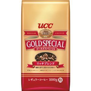 （まとめ）UCC ゴールドスペシャルリッチブレンド 1000g（粉）1袋【×10セット】 - 拡大画像
