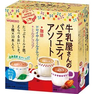 （まとめ）アサヒグループ食品 WAKODO牛乳屋さんのバラエティアソート スティック 1箱（30本）【×10セット】 - 拡大画像