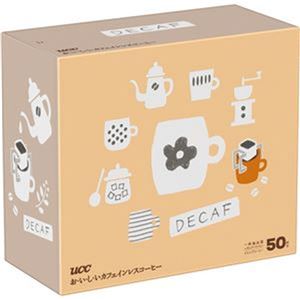 （まとめ）UCC おいしいカフェインレスコーヒードリップコーヒー 1パック（50袋）【×5セット】 - 拡大画像