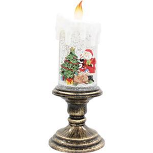 （まとめ）函館クリスマスファクトリーバブル台付LEDキャンドル サンタ 1個【×3セット】 - 拡大画像