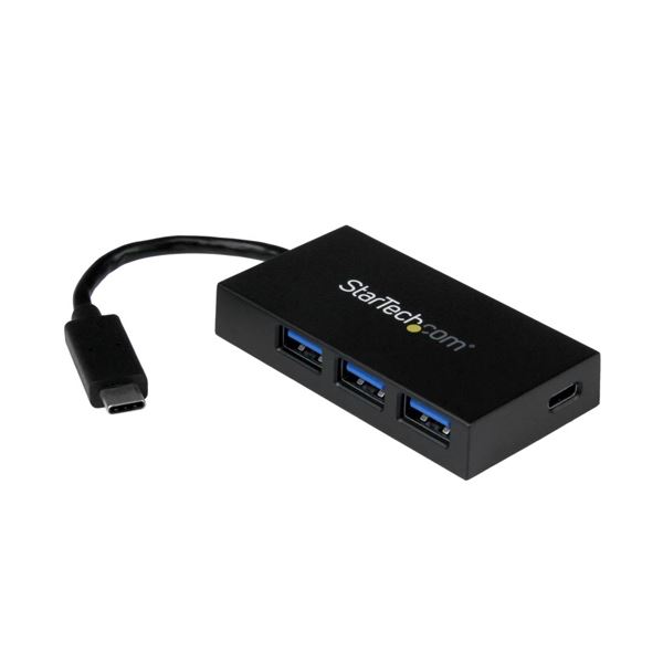 （まとめ）StarTech.com USB-C接続4ポートUSB 3.0ハブ HB30C3A1CFB 1台 【×3セット】