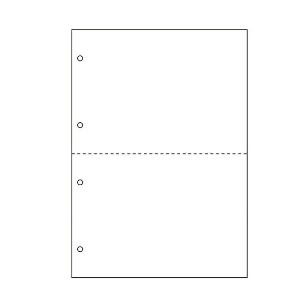 （まとめ）ヒサゴ マルチプリンタ帳票 撥水紙 A4 白紙 2面 4穴 BPW2003 1冊（50枚） 【×5セット】
