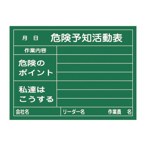 危険予知活動黒板＜木製＞ 危険予知活動表 作業内容 危険のポイント 私達はこうする KKY-2C【代引不可】