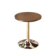 ラウンドテーブル(丸型テーブル) 幅Φ50cm 木製 スチール 木目調 ブラウン - 縮小画像1